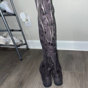 Grey High Boots